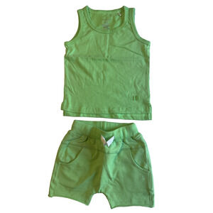 Little Bipsy Tank & Shorts Outfit Set New 12-18M / 18-24M Green